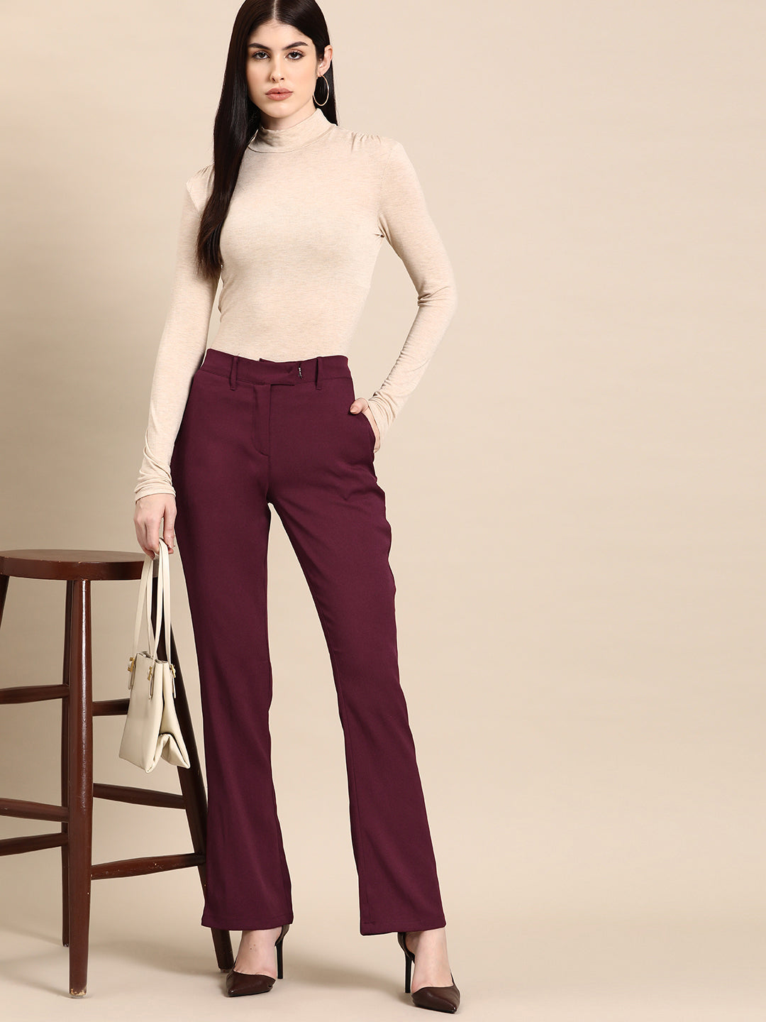 Buy Green Trousers & Pants for Women by KOTTY Online | Ajio.com